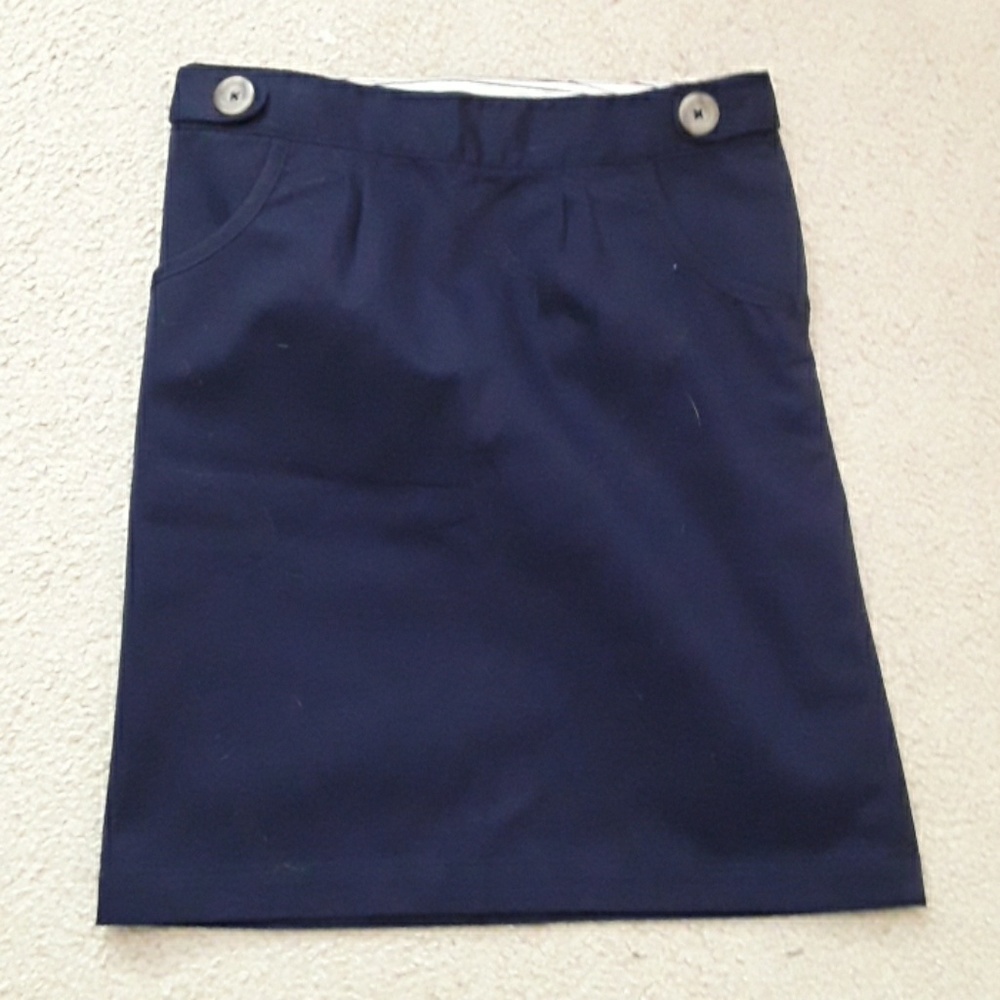 Girls School Uniform Skirt w/Pockets Blue Size 10